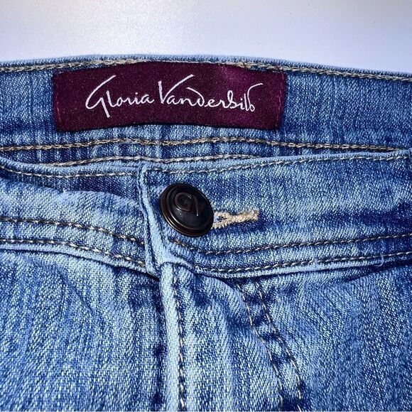Gloria Vanderbilt Medium Wash Straight Leg High Rise Mom Denim Jeans-Size W34 - Picture 11 of 11
